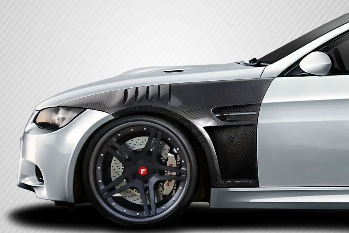 2008-2013 BMW M3 E92 GTR Style Front Fenders - 2 Piece Carbon