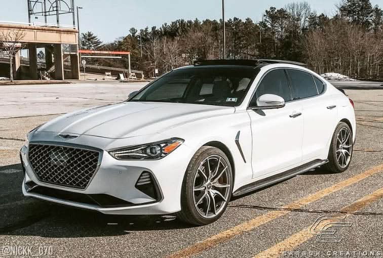 2019-2023 Genesis G70 MSR Style Side Skirts Rocker Panels - Carbon Fiber