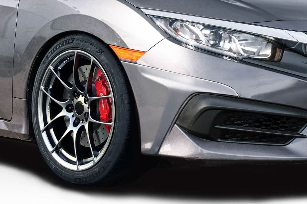 2016-2018 Honda Civic HFP Look Front Lip Add On - 2 Piece - FRP