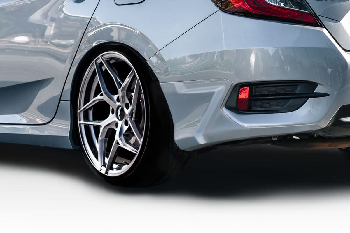 2016-2021 Honda Civic 4DR HFP Look Rear Lip Add On - 2 Piece - FRP