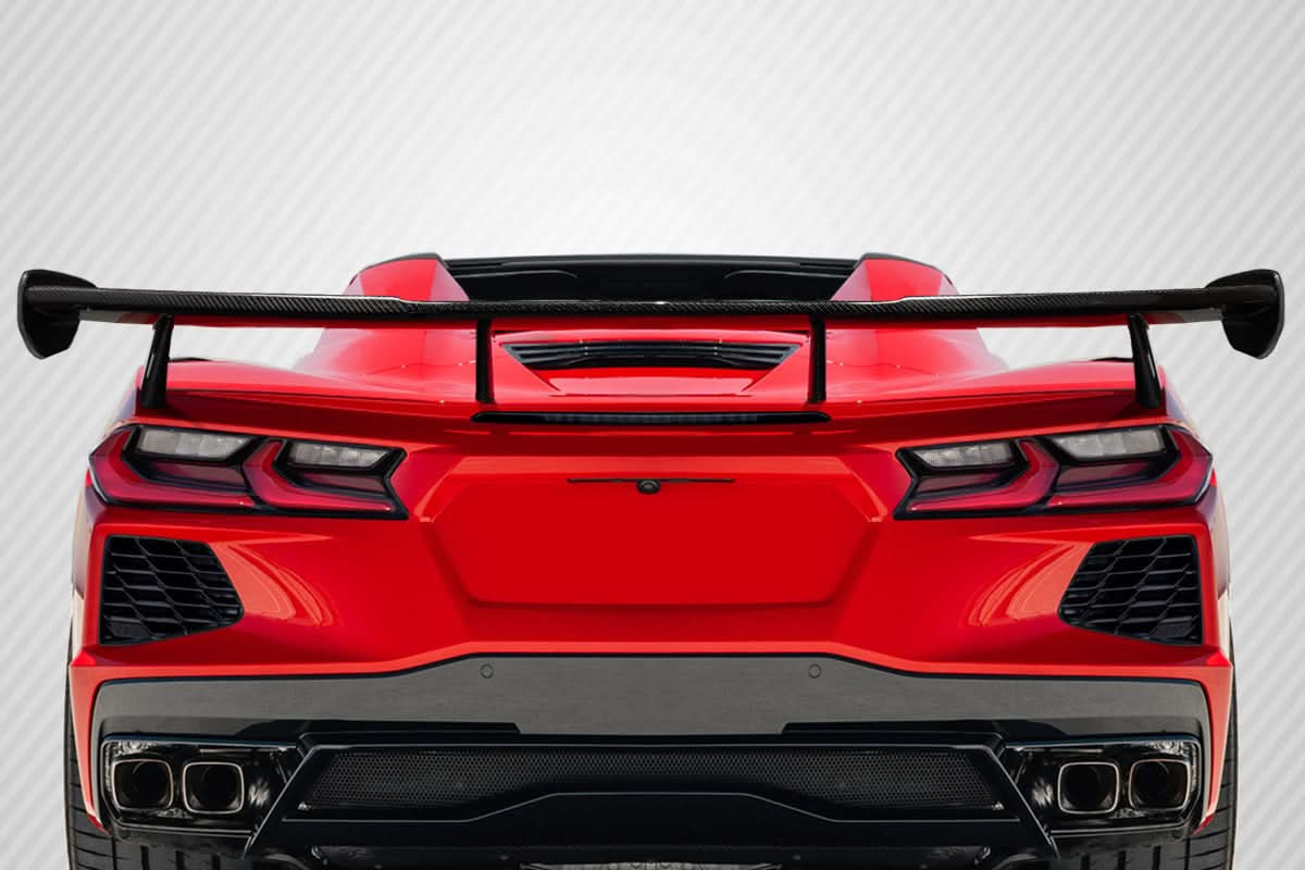 2020-2025 Chevrolet Corvette C8 High Wing Style Spoiler - Carbon Fiber