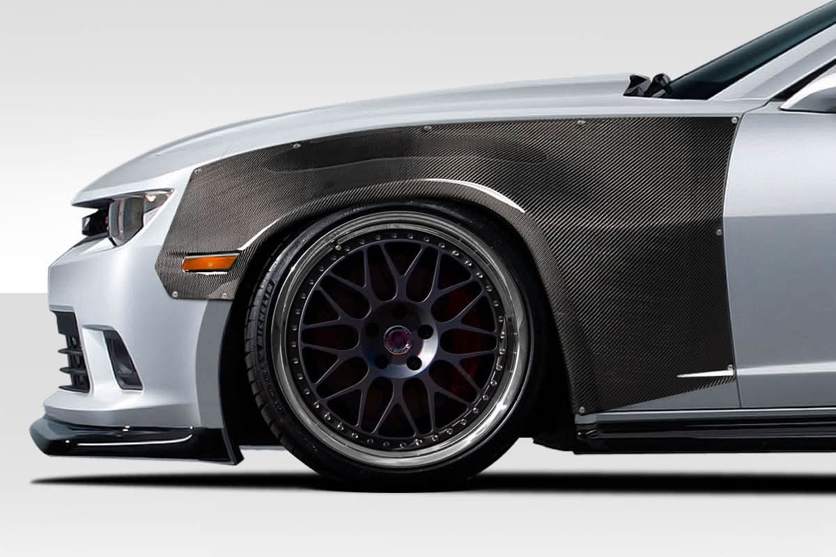 2010-2015 Chevrolet Camaro RBS Style Wide Body Front Fender Flares - Carbon Fiber