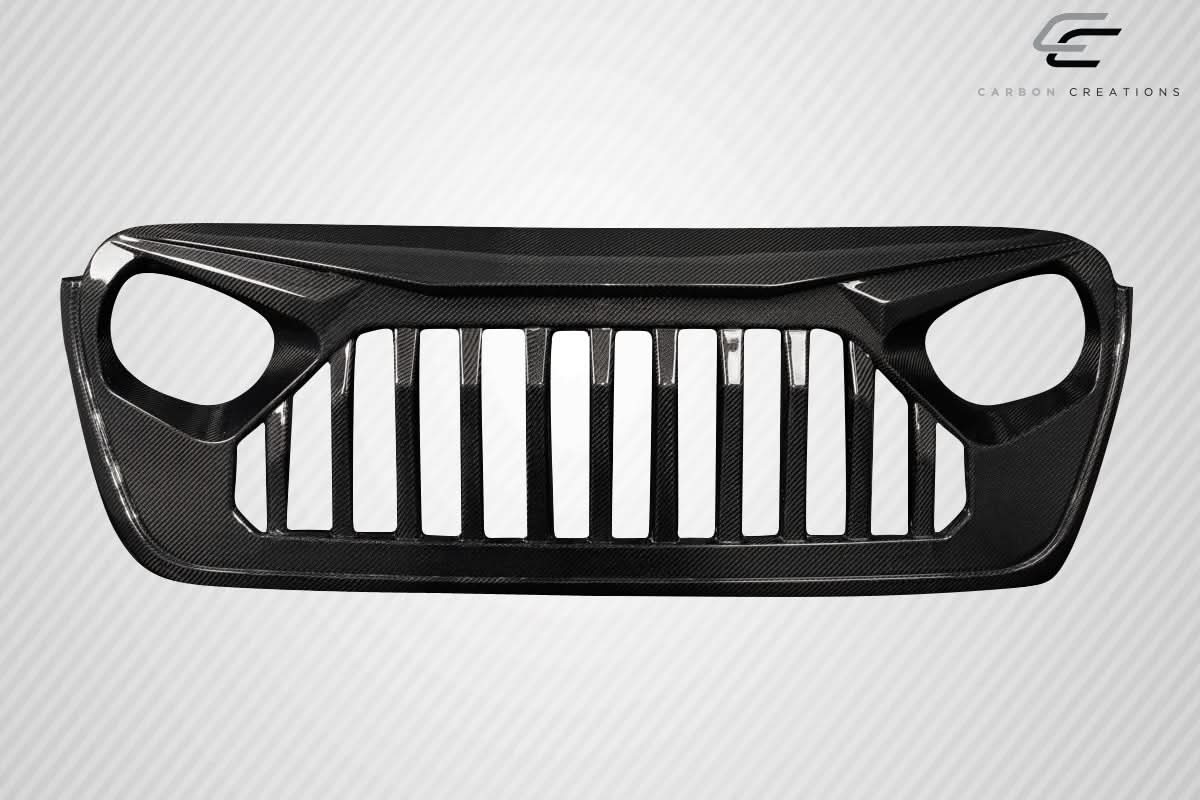 2018-2025 Jeep Wrangler JL Gladiator JT Predator Style Grille - Carbon Fiber