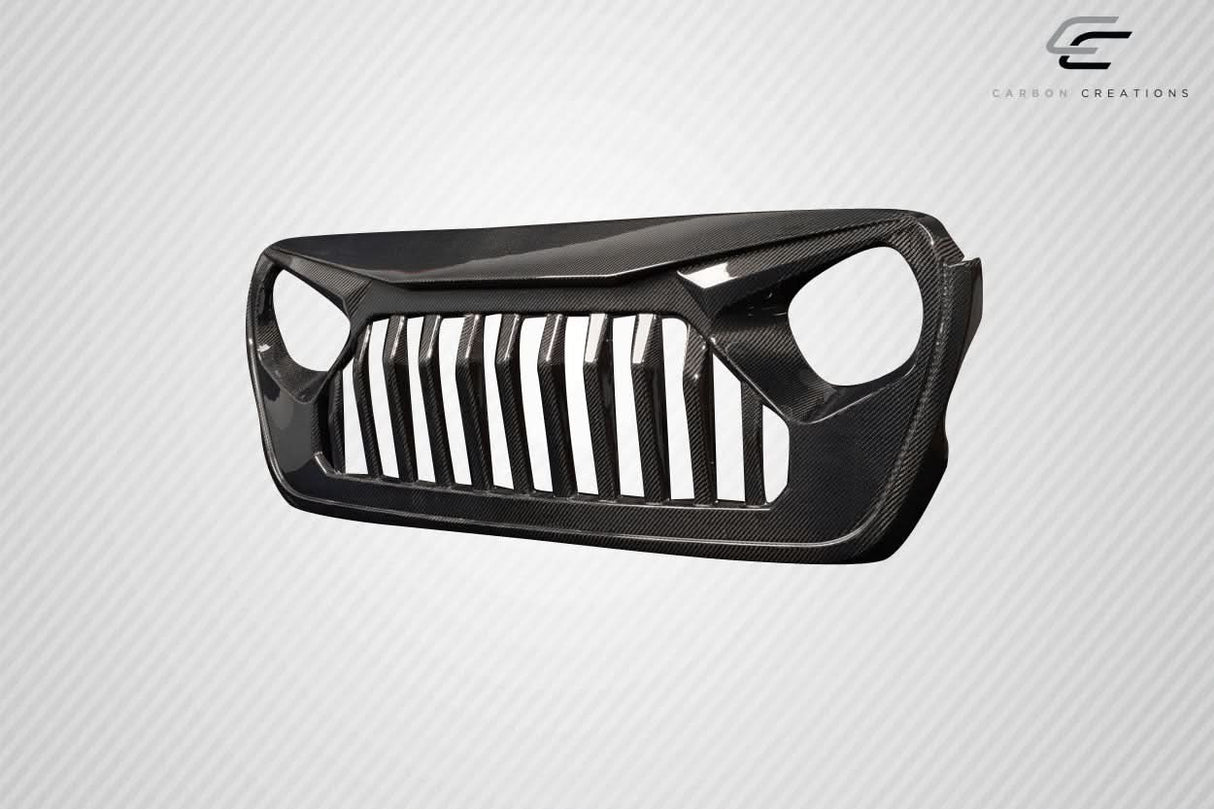 2018-2025 Jeep Wrangler JL Gladiator JT Predator Style Grille - Carbon Fiber