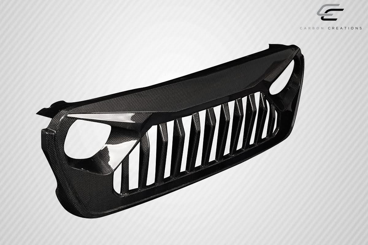 2018-2025 Jeep Wrangler JL Gladiator JT Predator Style Grille - Carbon Fiber