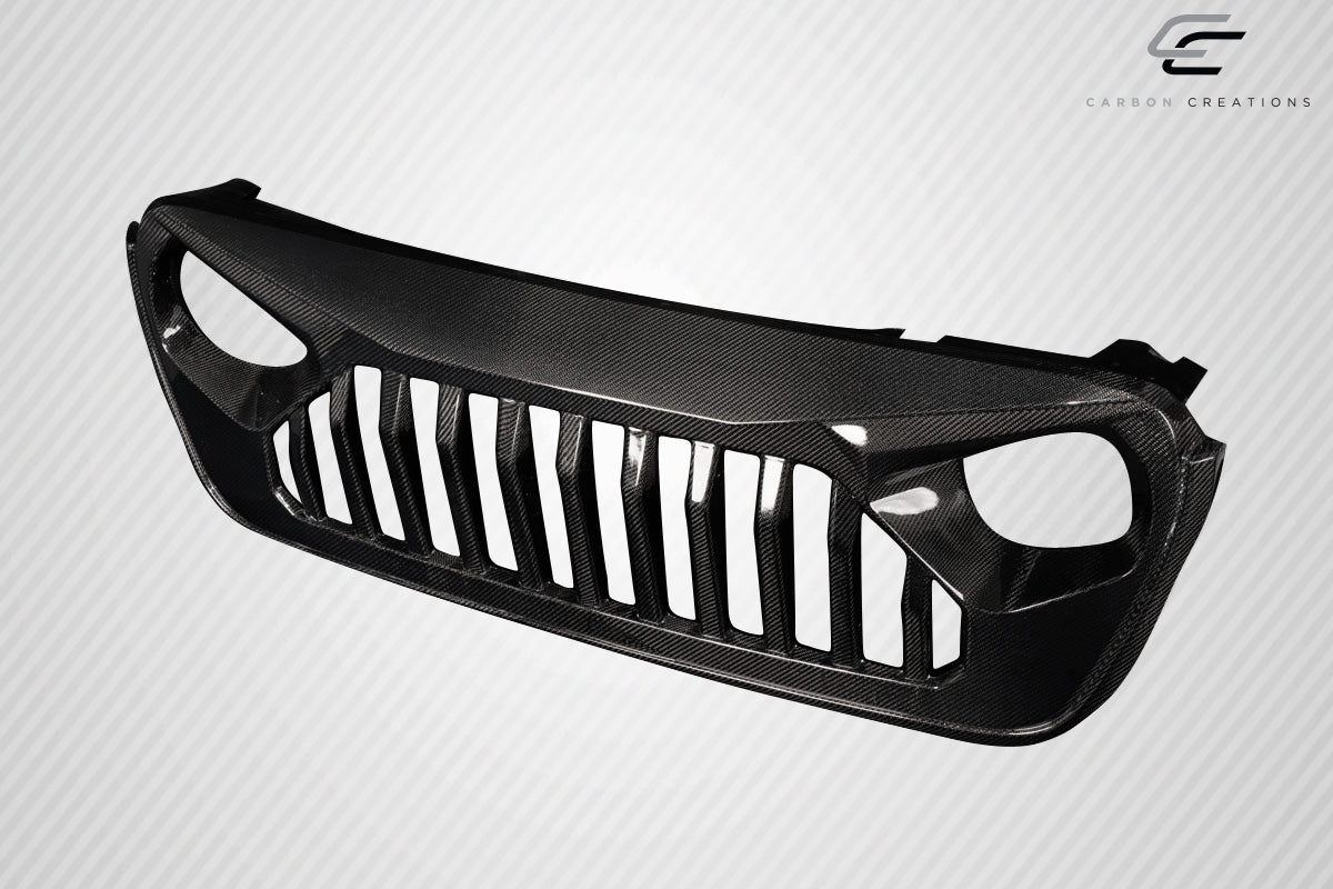 2019-2023 Jeep Wrangler JL Gladiator JT Carbon Creations Predator Grille - 1 Piece