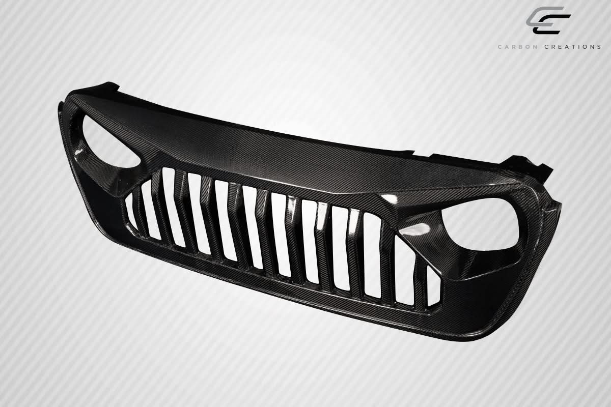 2018-2025 Jeep Wrangler JL Gladiator JT Predator Style Grille - Carbon Fiber