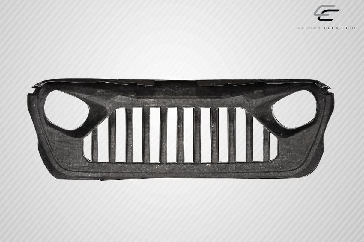 2018-2025 Jeep Wrangler JL Gladiator JT Predator Style Grille - Carbon Fiber