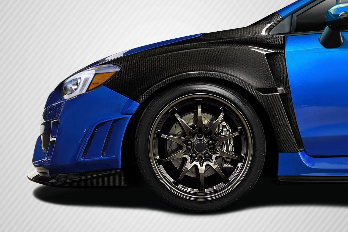 2015-2021 Subaru WRX STI VRS Style Front Fenders - Carbon Fiber