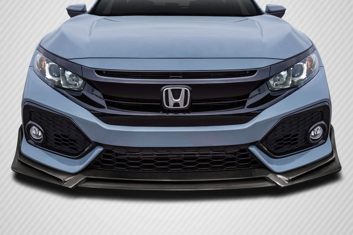 2017-2021 Honda Civic HB BZ Style Front Lip Spoiler - Carbon Fiber