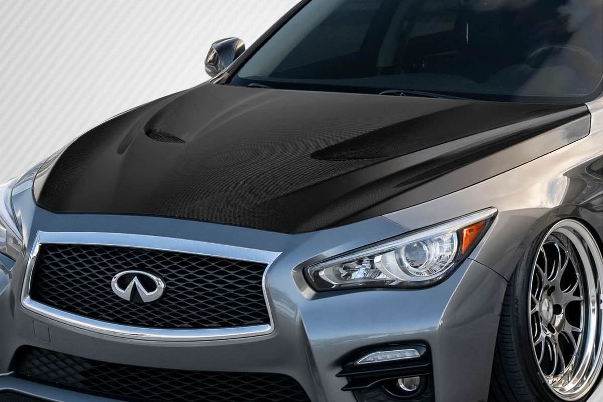 2014-2023 Infiniti Q50 S Concept Style Hood - Carbon Fiber