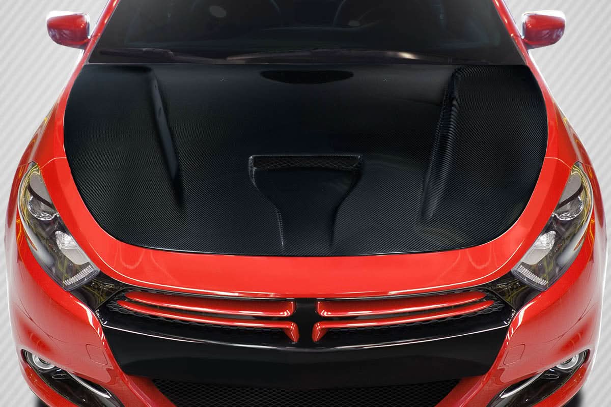 2013-2016 Dodge Dart MPR V2 Style Hood - Carbon Fiber