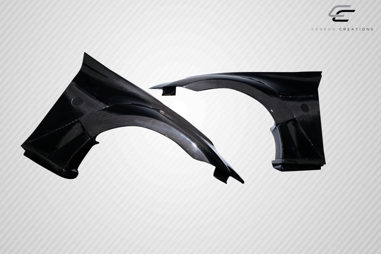 2009-2020 Nissan 370Z VRS Style Front Fenders - 2 Piece Carbon Fiber