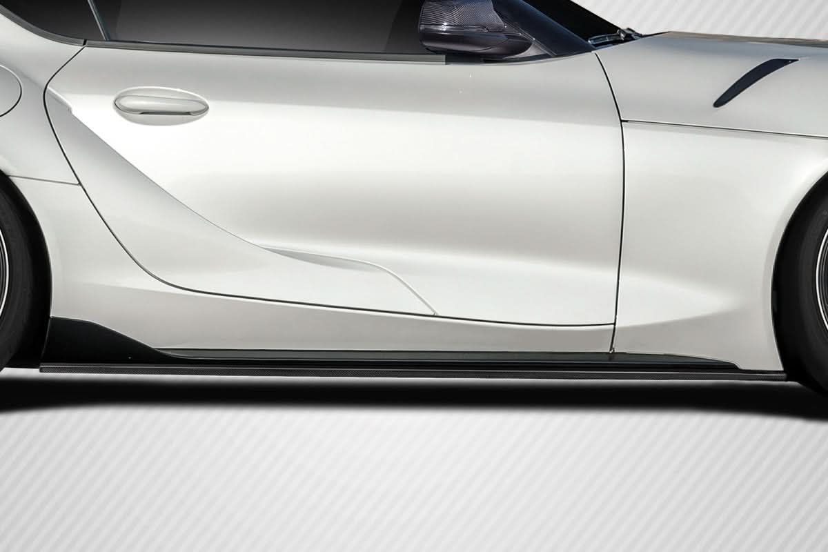 2020-2025 Toyota Supra A90 Speed Style Side Skirts Splitters - Carbon Fiber
