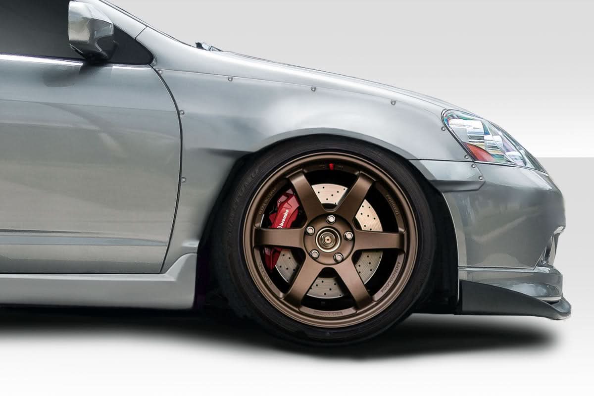 2002-2006 Acura RSX A1 Style Front Fender Flares - 4 Piece FRP