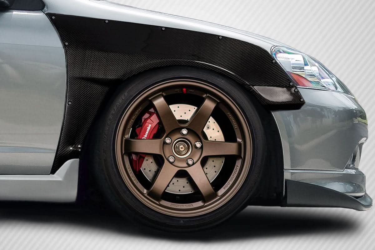 2002-2006 Acura RSX A1 Style Front Fender Flares - Carbon Fiber