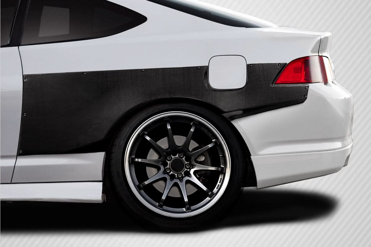 2002-2006 Acura RSX A1 Style Rear Fender Flares - Carbon Fiber