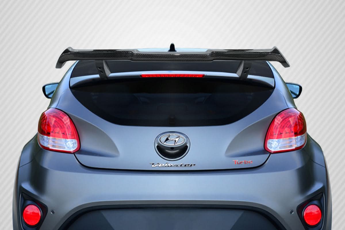 2012-2017 Hyundai Veloster Turbo MR Style Wing Spoiler - Carbon Fiber