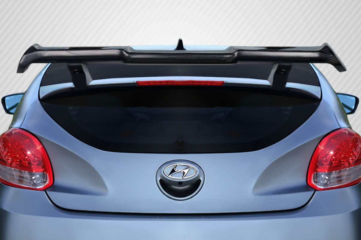 2012-2017 Hyundai Veloster Nobo Style Rear Wing Spoiler - Carbon Fiber