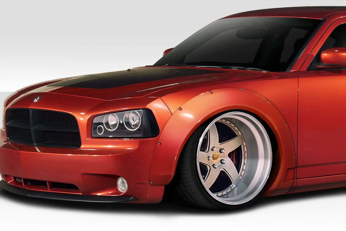 2006-2010 Dodge Charger Novara Style Wide Body Front Fender Flares - FRP