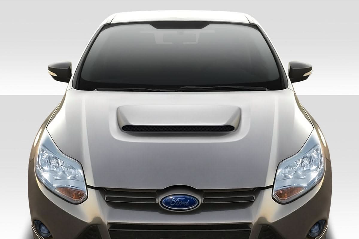 2012-2014 Ford Focus Ram Air Style Hood - FRP
