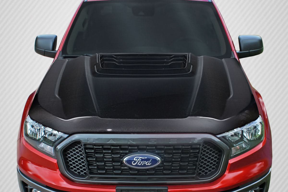 2019-2023 Ford Ranger Raptor Look Hood - Carbon Fiber
