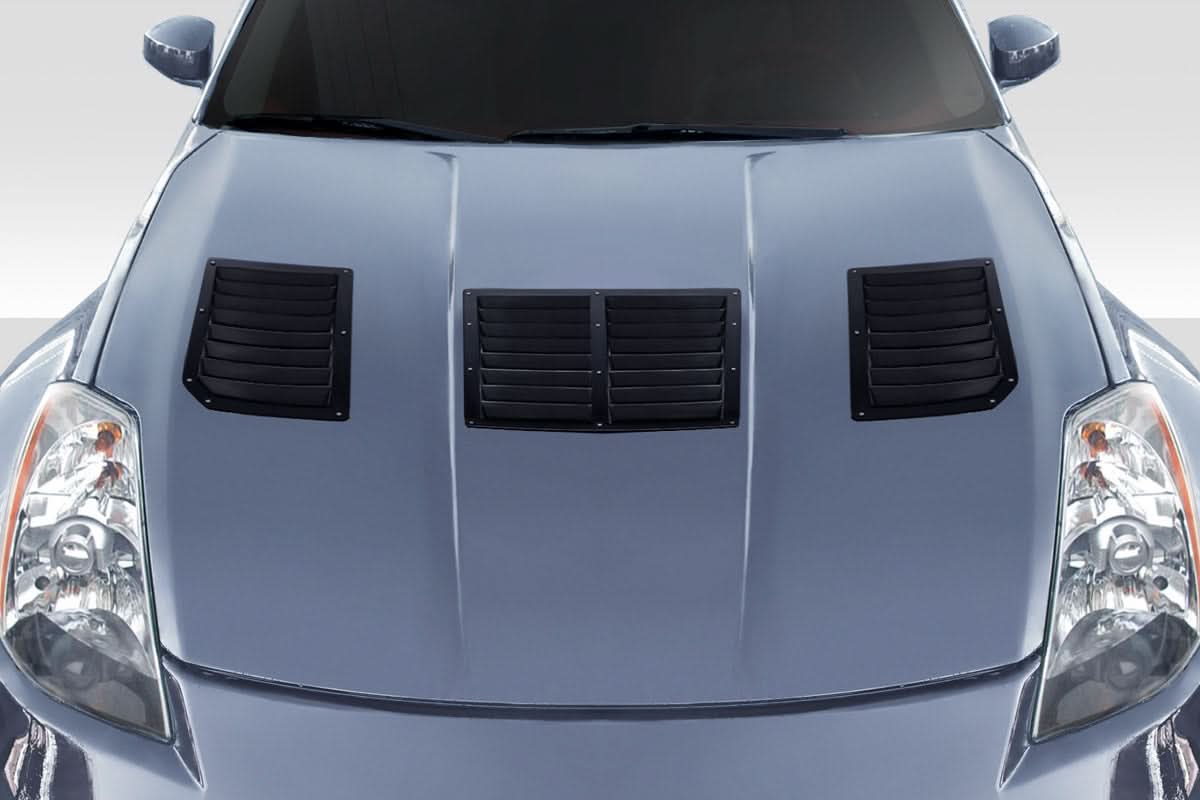 2003-2006 Nissan 350Z GT1 Style Hood Vents - 3 Piece - FRP