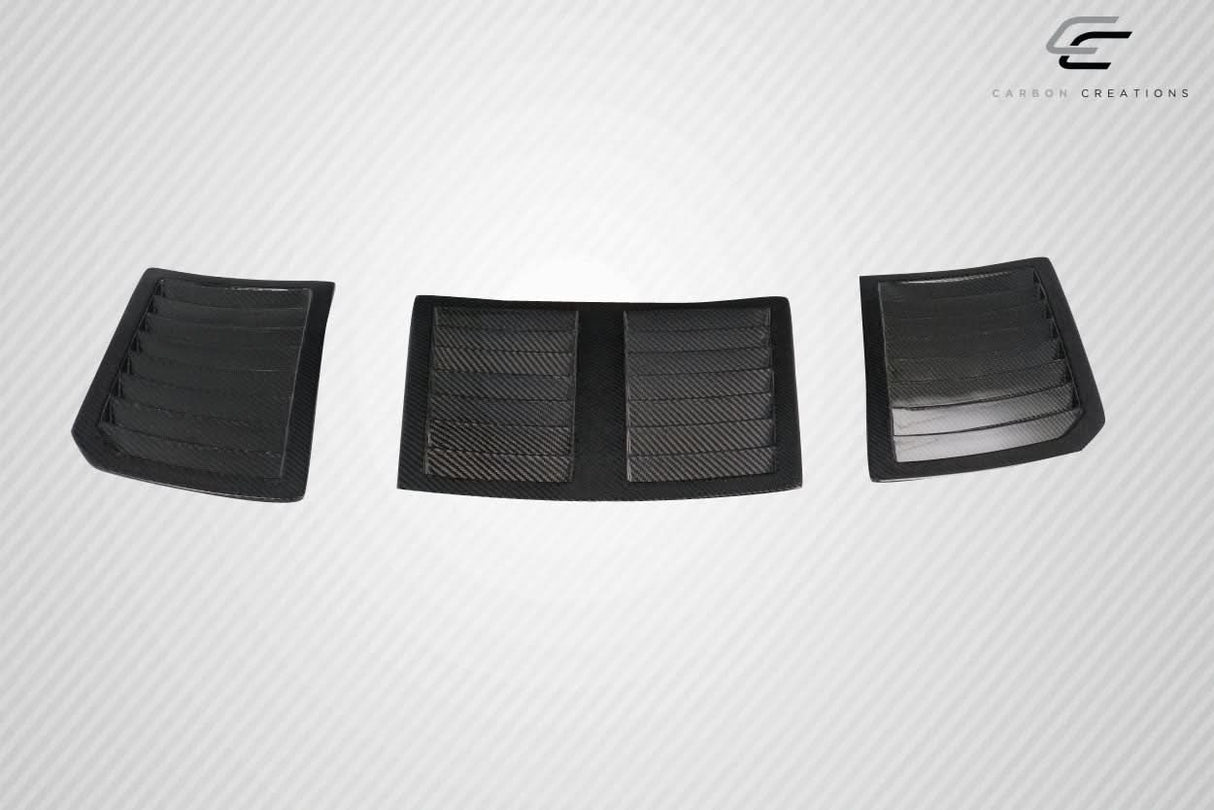 2003-2006 Nissan 350Z GT1 Style Hood Vents - 3 Piece Carbon Fiber