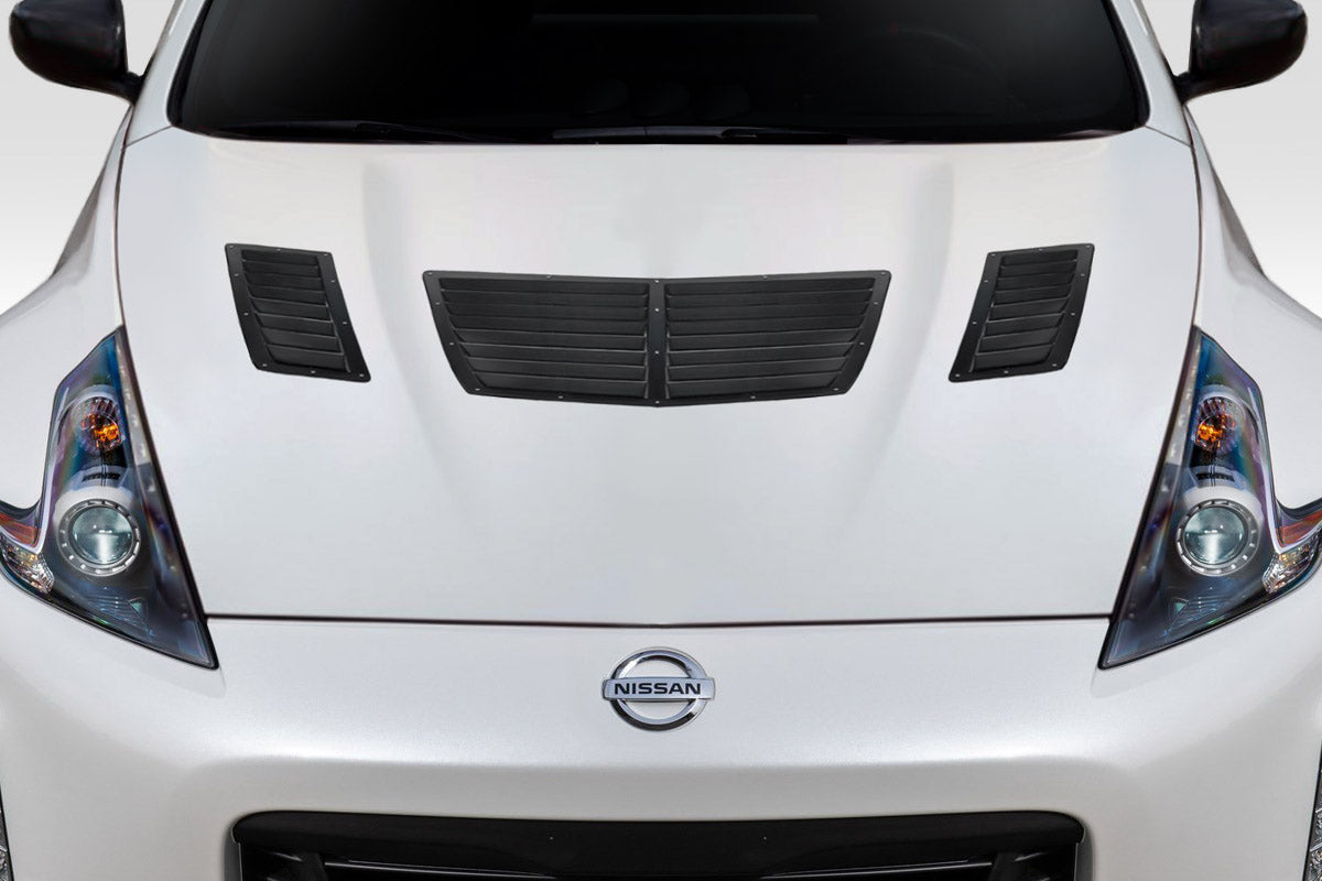2009-2020 Nissan 370Z GT1 Style Hood Vents - 3 Piece - FRP