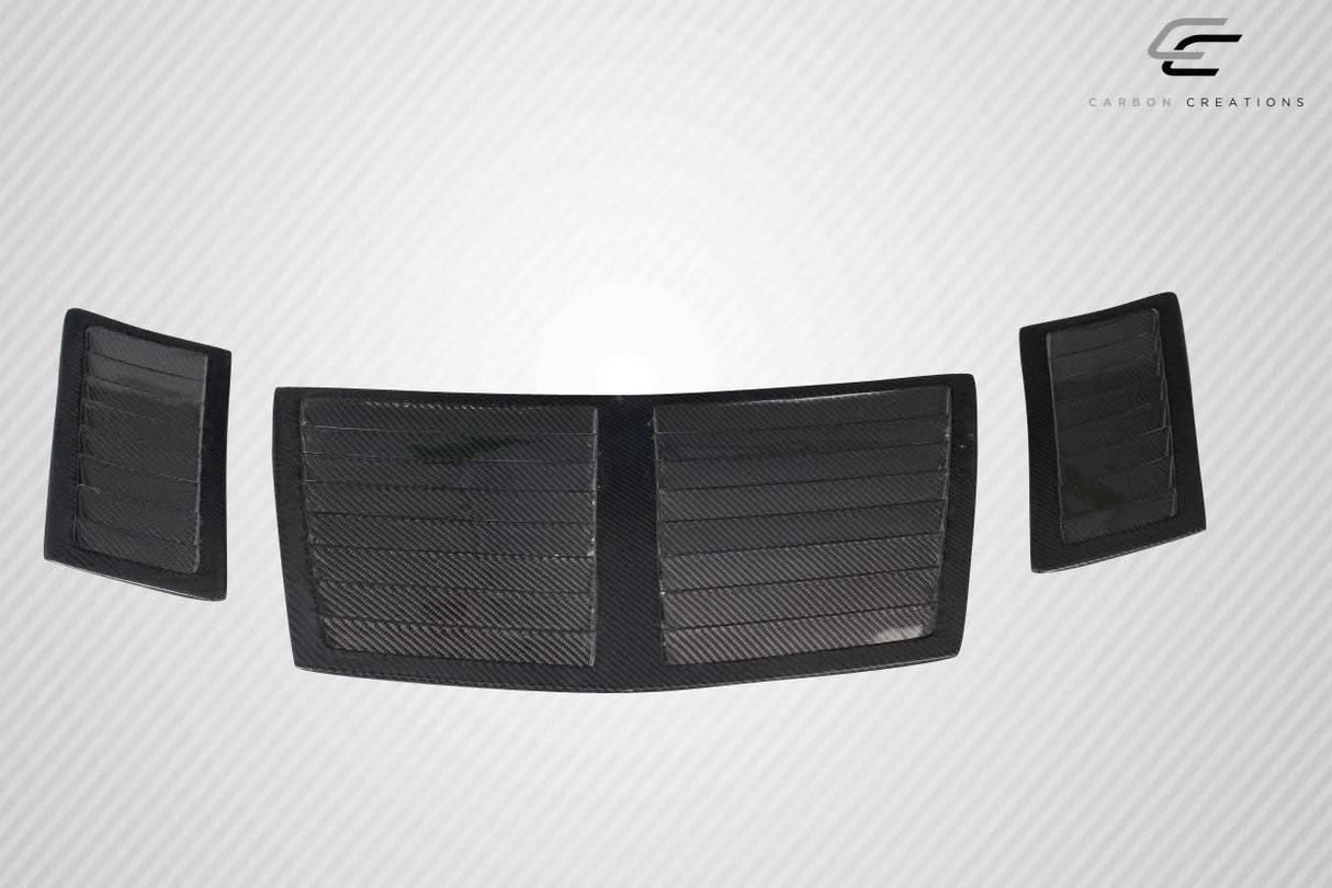 2009-2020 Nissan 370Z GT1 Style Hood Vents - 3 Piece Carbon Fiber
