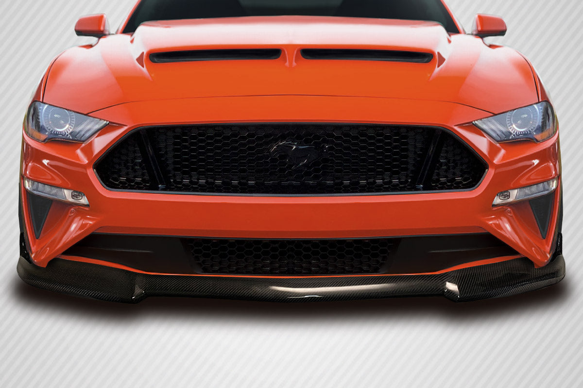 2018-2023 Ford Mustang CVX Style Front Lip Spoiler - Carbon Fiber