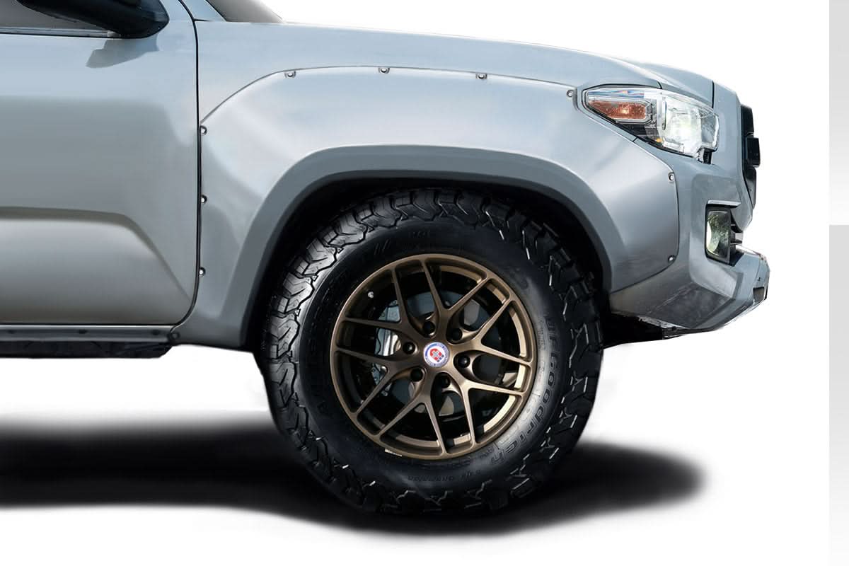 2016-2023 Toyota Tacoma Circuit Style Front Fender Flares - 2 Piece - FRP