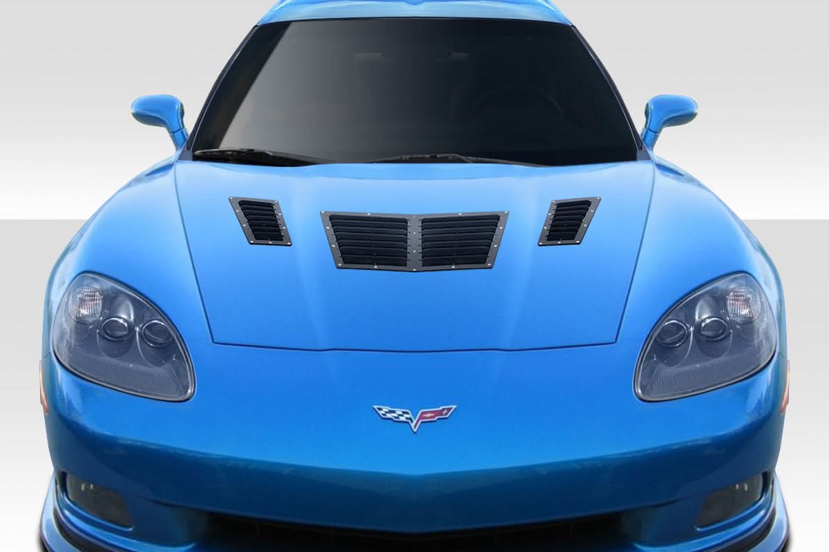 2005-2013 Chevrolet Corvette C6 GT1 Style Hood Vents - 3 Piece - FRP