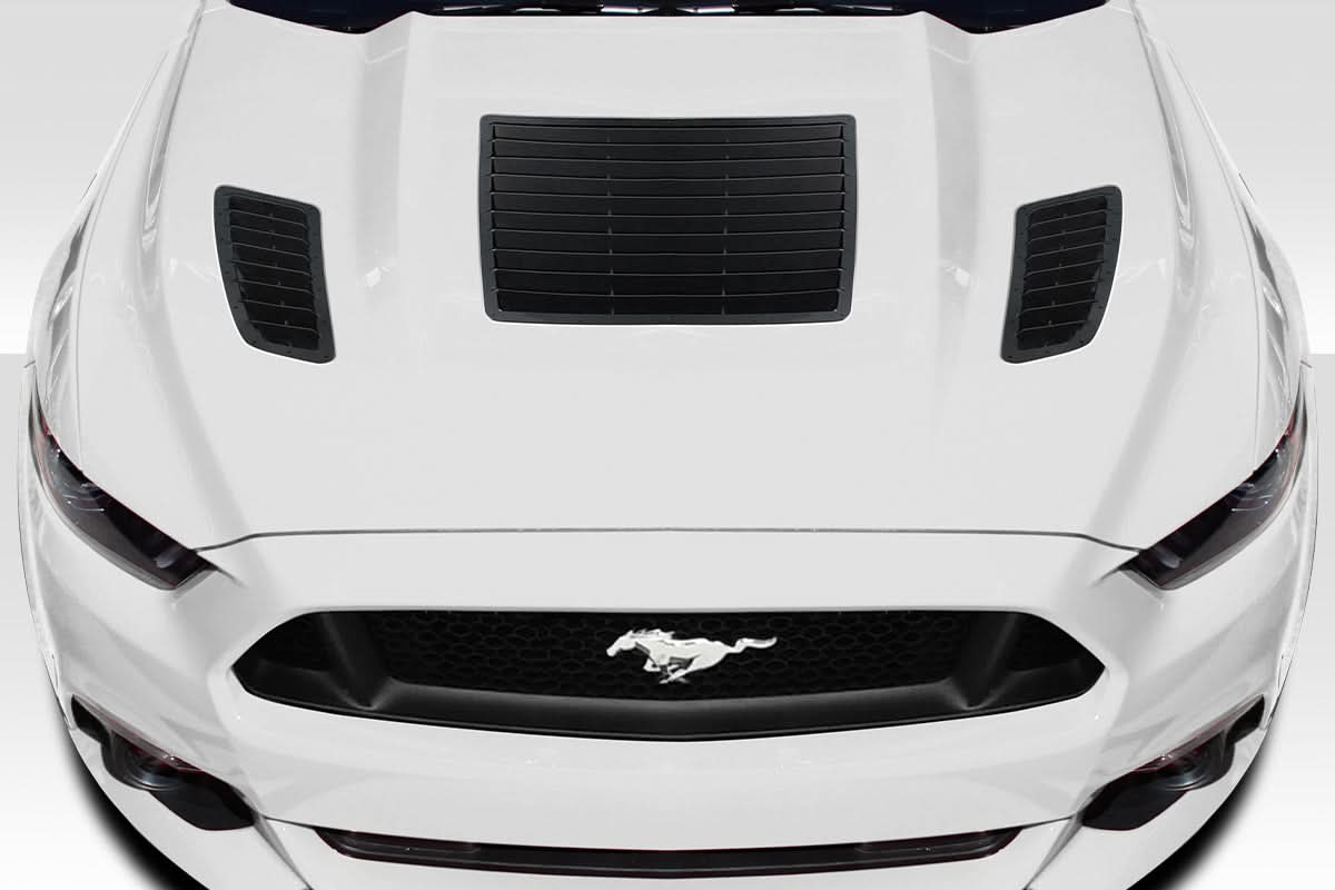 2015-2017 Ford Mustang GT1 Style Hood Vents - 3 Piece - FRP