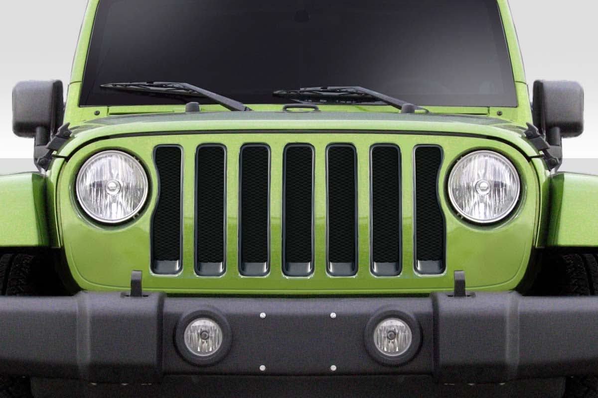 2007-2018 Jeep Wrangler JK JL Look Grille - 1 Piece - FRP