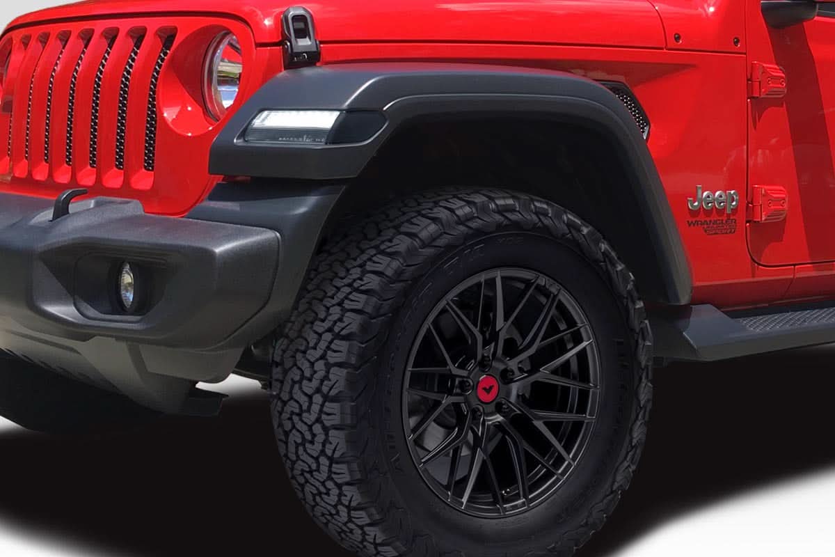 2007-2018 Jeep Wrangler JK JL Look Fender Flares Kit - 4 Piece - FRP