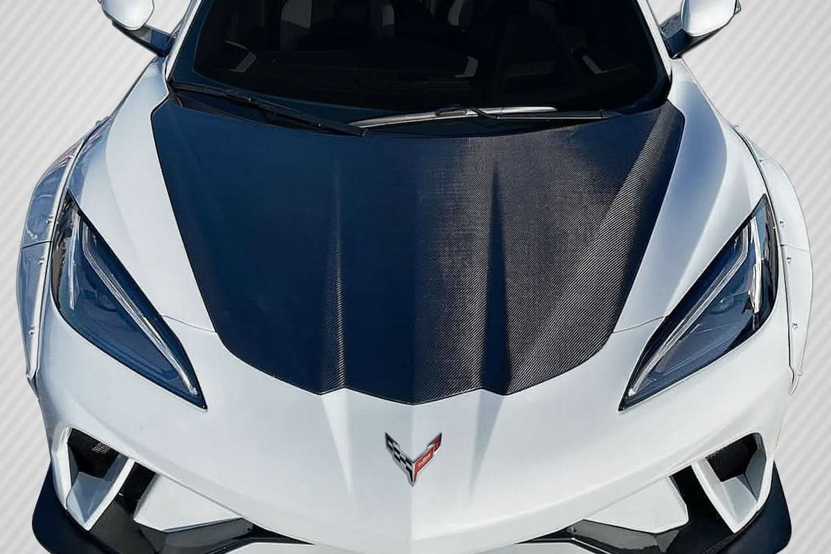 2020-2025 Chevrolet Corvette C8 OEM Look Hood - Carbon Fiber