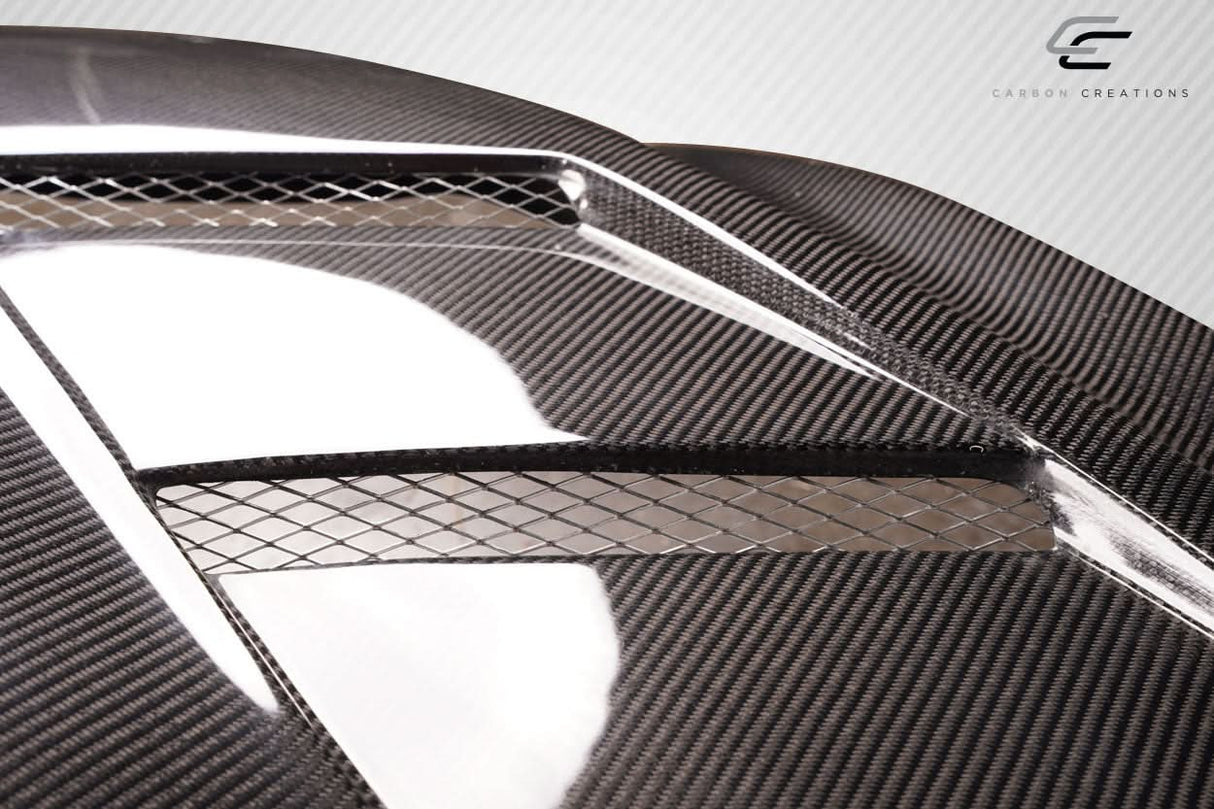 2015-2017 Ford Mustang TS 1 Style Hood - Carbon Fiber