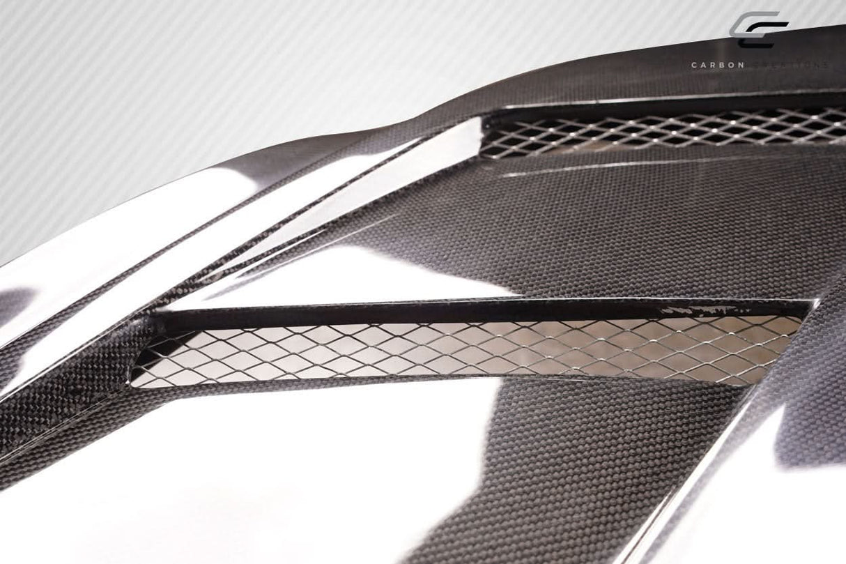 2015-2017 Ford Mustang TS 1 Style Hood - Carbon Fiber