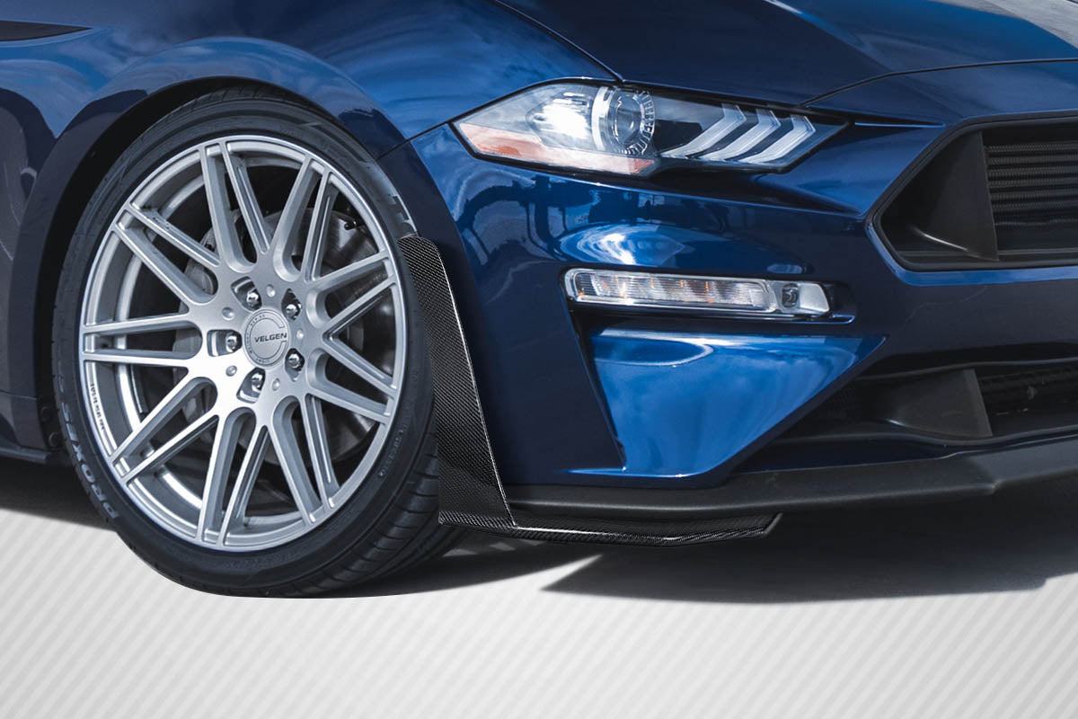 2018-2023 Ford Mustang Z1 Style Front Lip Spoiler - Carbon Fiber