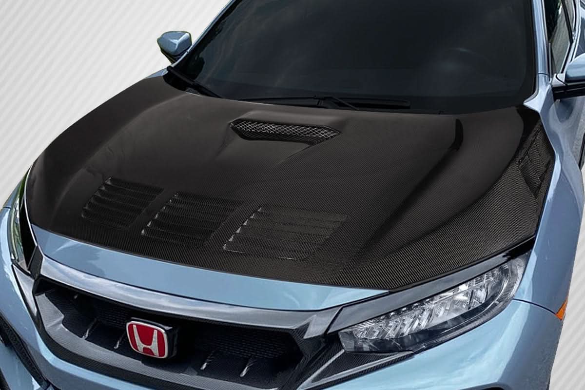 2017-2021 Honda Civic TypeR EVS Style Hood - Carbon Fiber
