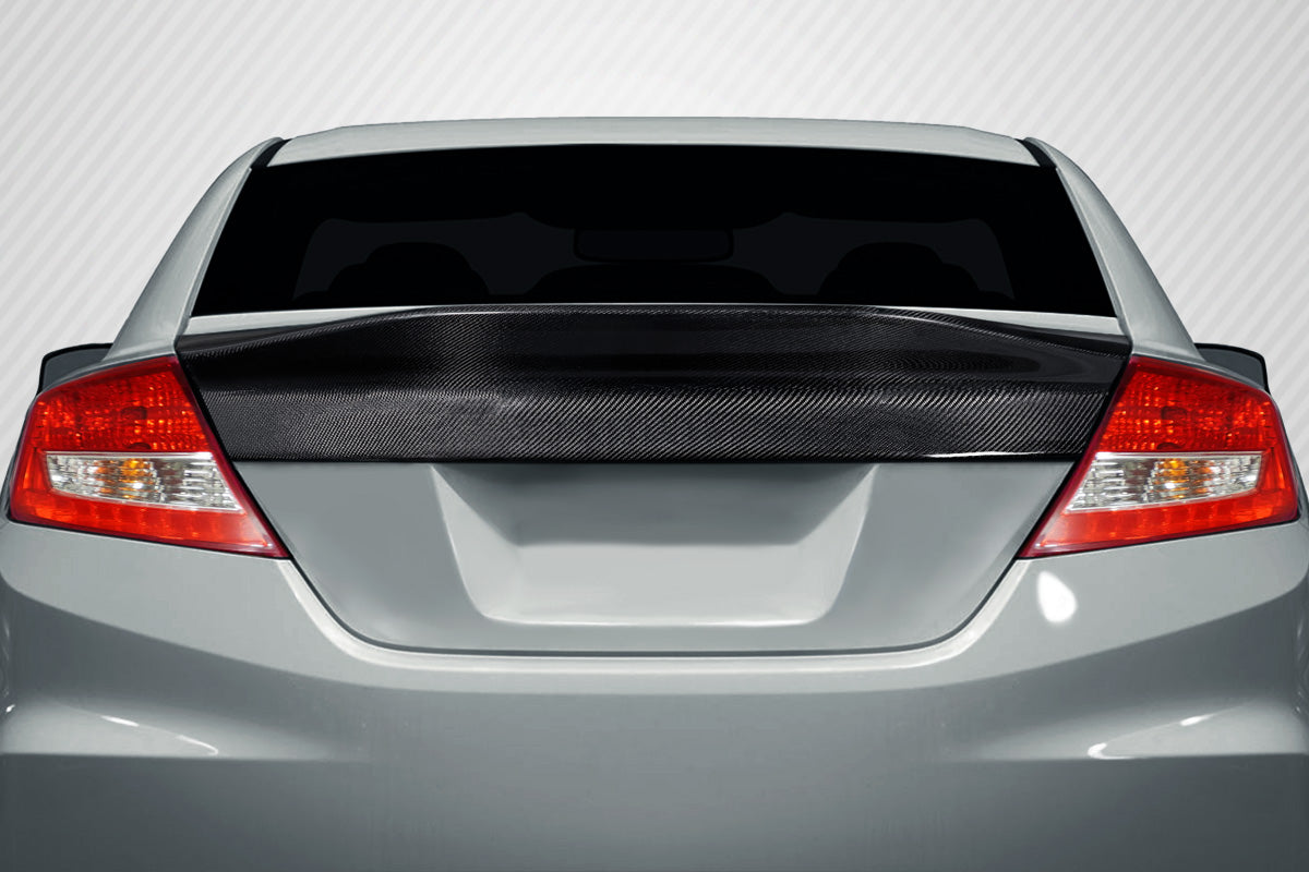 2012-2015 Honda Civic 2DR KMZ V2 Style Rear Wing Spoiler - Carbon Fiber