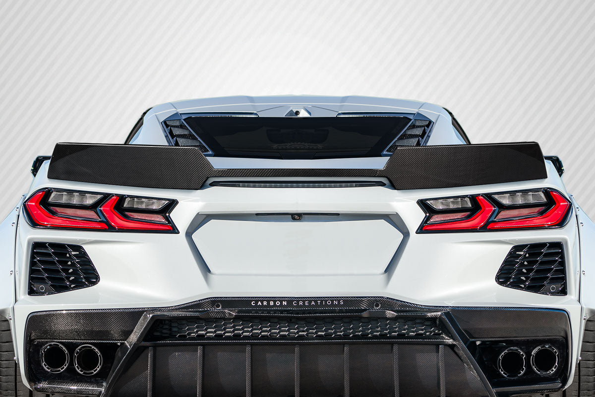 2020-2025 Chevrolet Corvette C8 Gran Veloce Style Wicker Bill Rear Wing Spoiler - Carbon Fiber