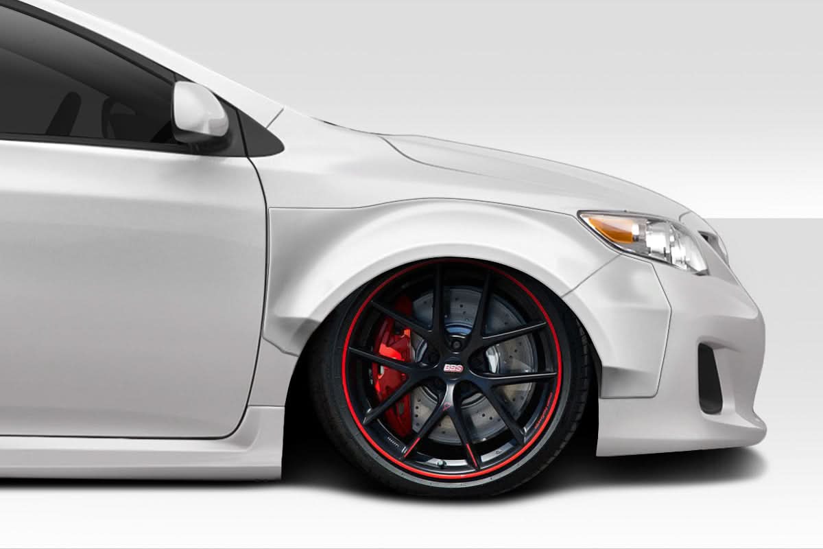 2009-2013 Toyota Corolla CPR Style Front Fender Flares - 4 Piece - FRP