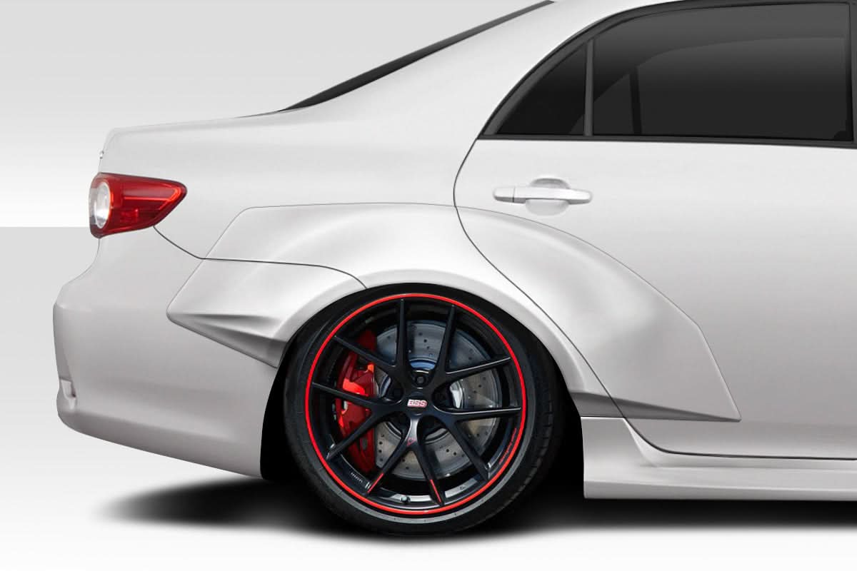 2009-2013 Toyota Corolla CPR Style Rear Fender Flares - 6 Piece - FRP
