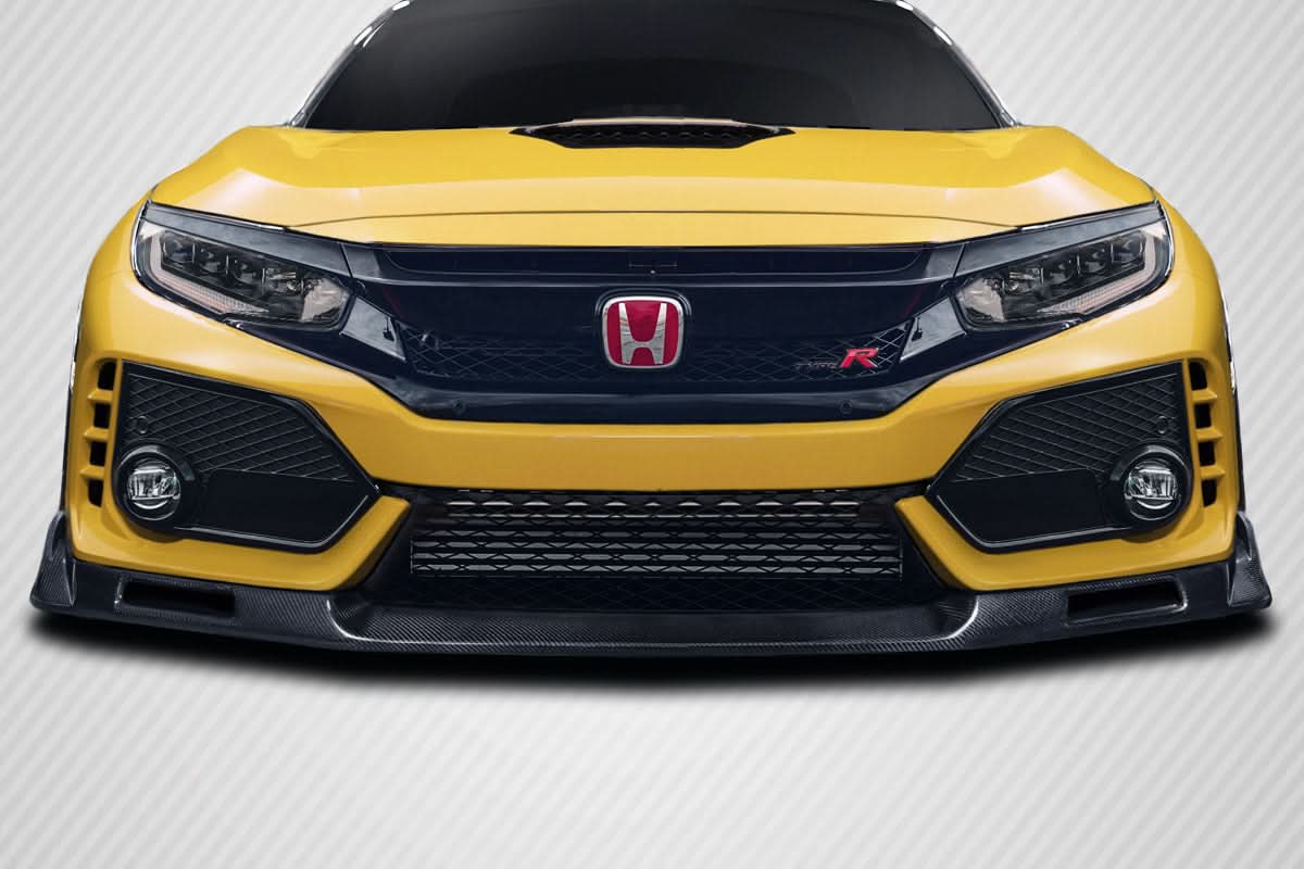 2017-2021 Honda Civic Type R EVS Style Front Lip Spoiler - Carbon Fiber