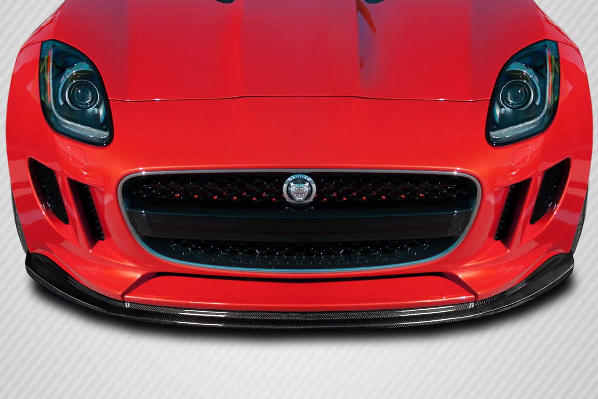 2014-2017 Jaguar F-Type Max Style Front Lip Spoiler - Carbon Fiber