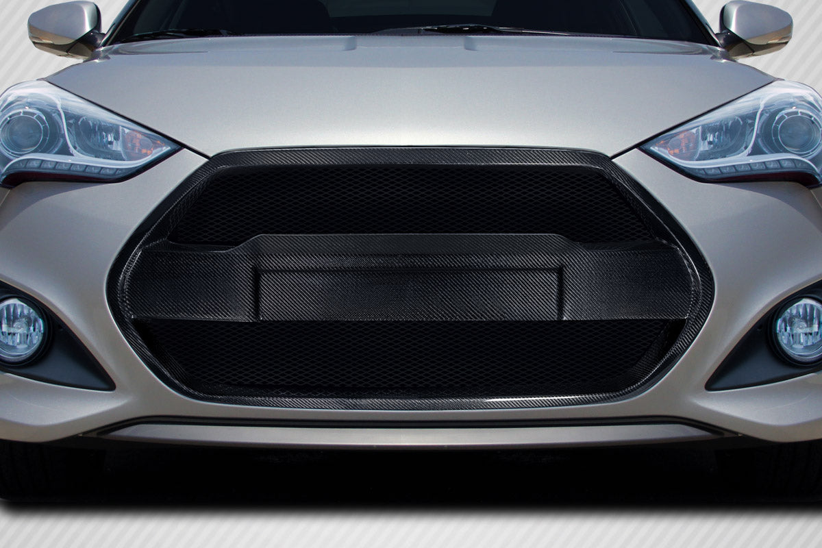 2012-2017 Hyundai Veloster Turbo Runner Style Grille - Carbon Fiber
