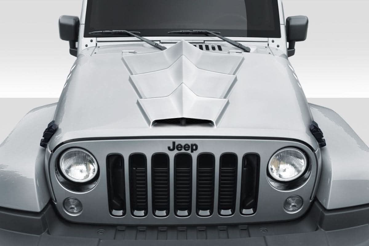 2007-2018 Jeep Wrangler JK Tyrano Style Hood - 1 Piece - FRP