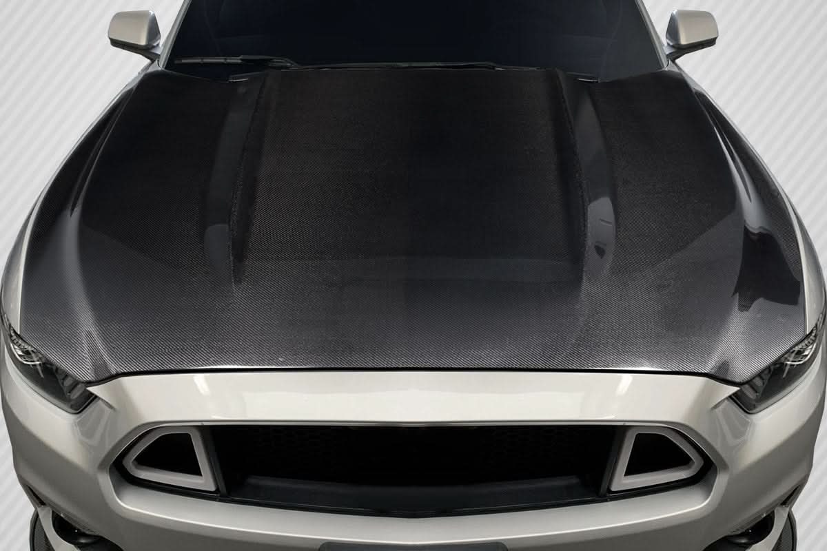 2015-2017 Ford Mustang OEM Look Hood - Carbon Fiber